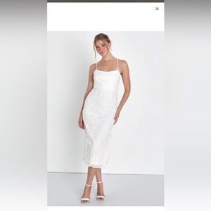 Lulus white bridal dress